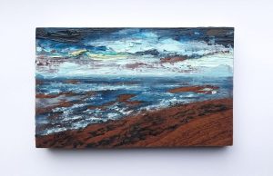 Astrid Stoffels, Dutch Artist, Amstelveense kunstenares, olieverf, transferprint, hout, Houtnerf, houtstructuur, artis Dutchartis, gallery, galerie, art collectors, art collection, oilpaint on wood, woodenpannel, landscape art, nature, lanschapskunst , landschap, oilieverf schilderij, zee impressie, sea, ocean, beach, strand