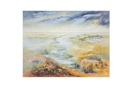 Dynamische natuur; Astrid Stoffels; abstract landscape; olieverf landschap